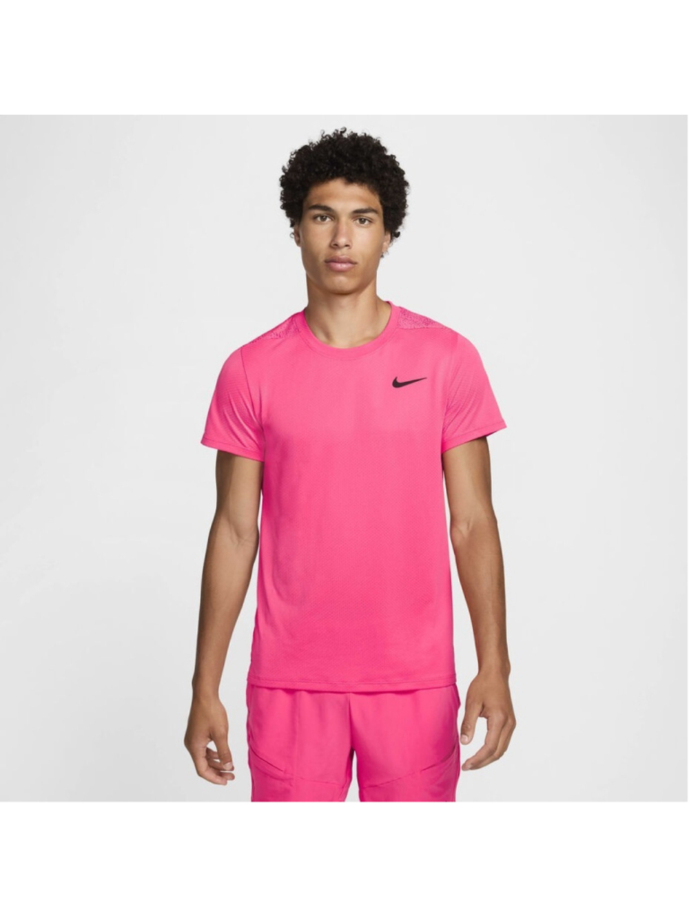 Nike Nike Court Slam Tennis Short Sleeve Shirt Aster Pink Men's Sz L FQ2018-629